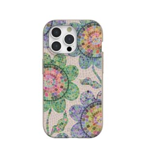 Seashell Floral Mosaic iPhone 15 Pro Case